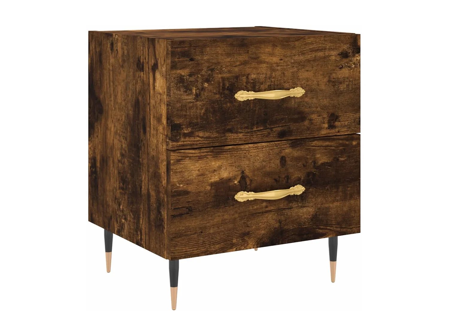 Tables de chevet 2pcs chêne fumé 40x35x47,5 bois d’ingénierie