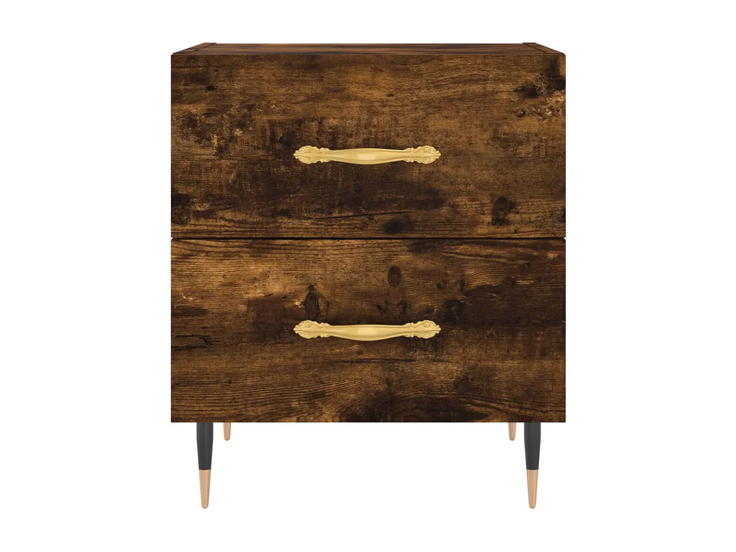 Tables de chevet 2pcs chêne fumé 40x35x47,5 bois d’ingénierie