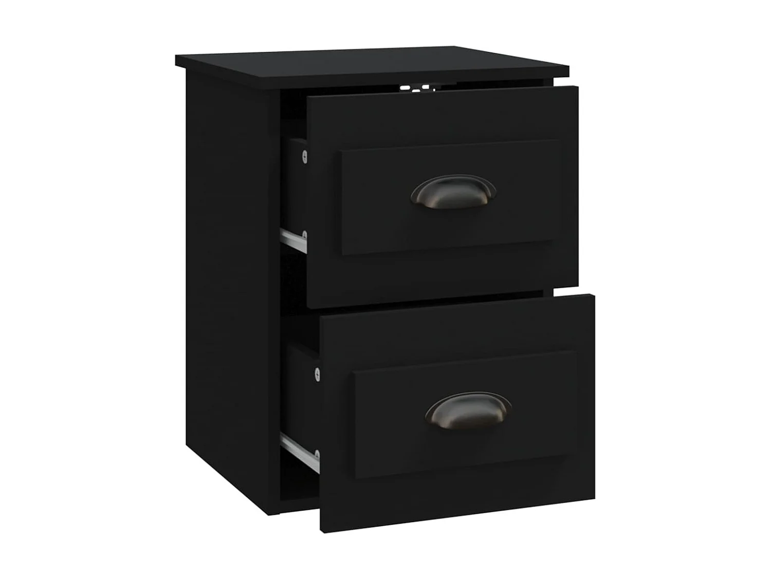 Tables de chevet murales 2 pcs noir 41,5x36x53