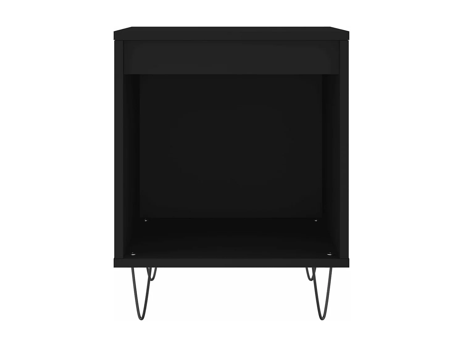 Tables de chevet 2 pcs noir 40x35x50 bois d’ingénierie