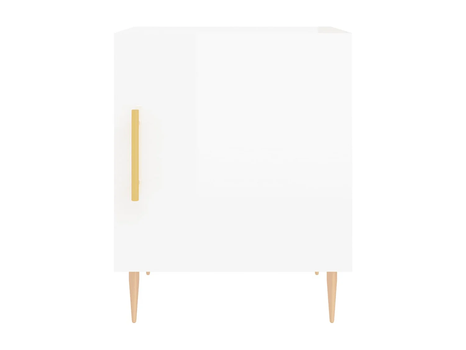 Tables de chevet 2 pcs blanc brillant 40x40x50