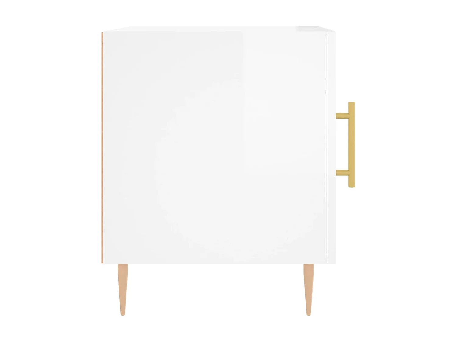 Tables de chevet 2 pcs blanc brillant 40x40x50