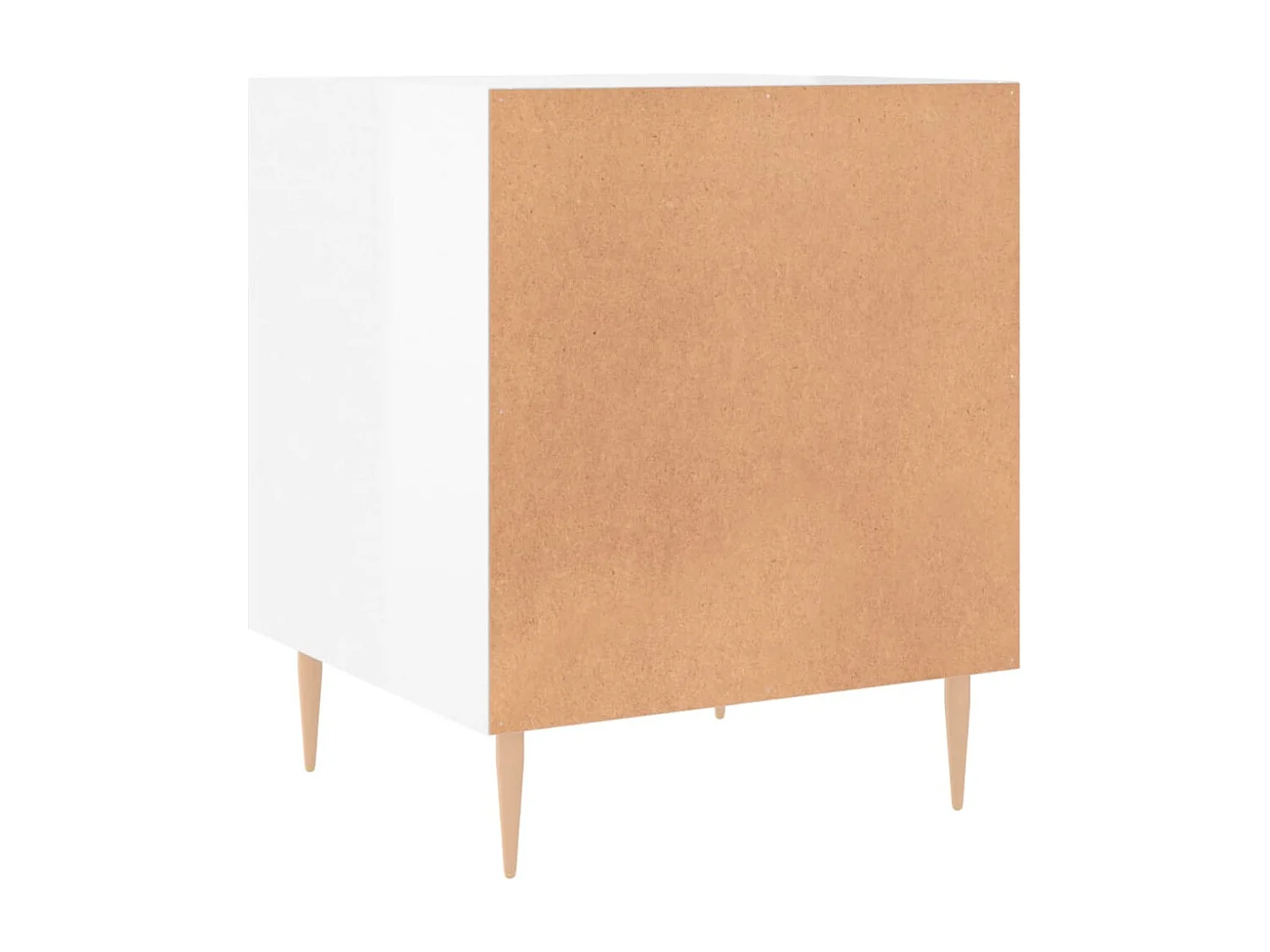 Tables de chevet 2 pcs blanc brillant 40x40x50