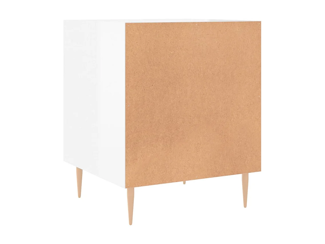 Tables de chevet 2 pcs blanc brillant 40x40x50