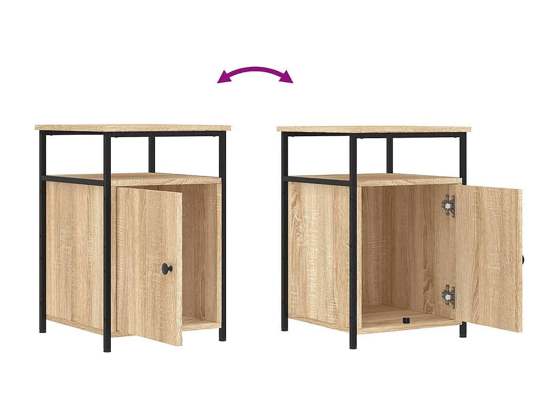 Table de chevet chêne sonoma 40x42x60 bois d'ingénierie