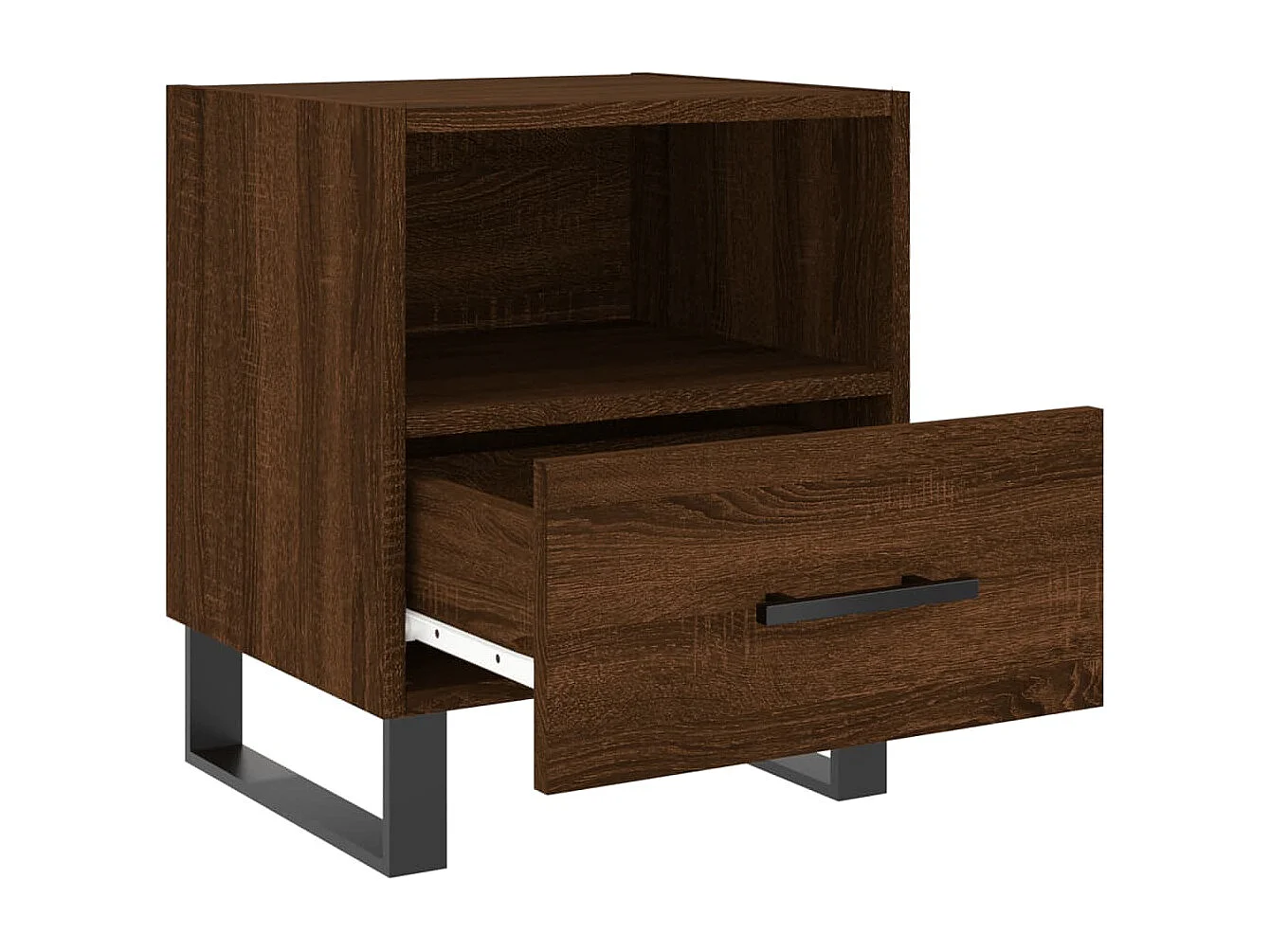 vidaXL Mesita noche 2 uds madera ingeniería marrón roble 40x35x47,5 cm