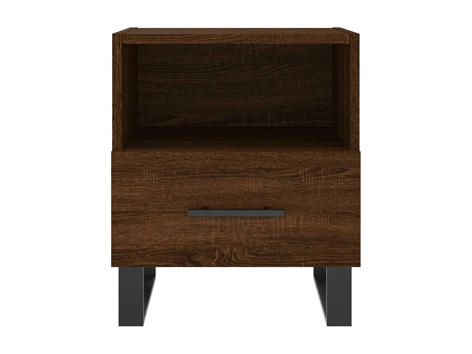 vidaXL Mesita noche 2 uds madera ingeniería marrón roble 40x35x47,5 cm