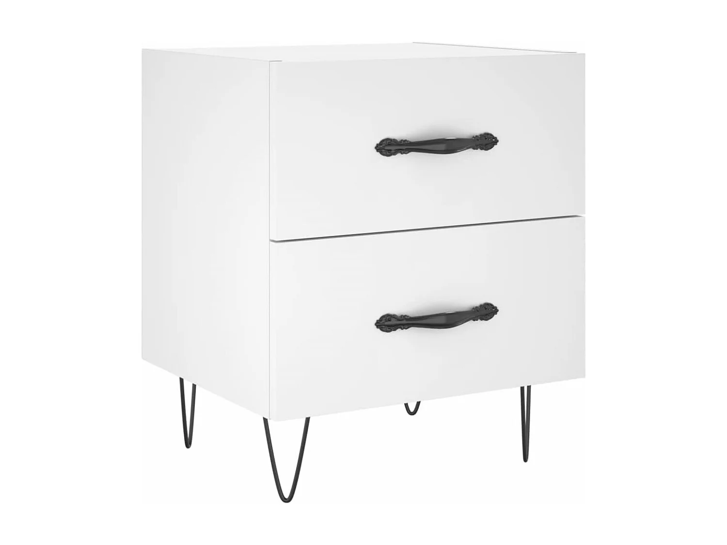 Tables de chevet 2 pcs blanc 40x35x47,5 bois d’ingénierie