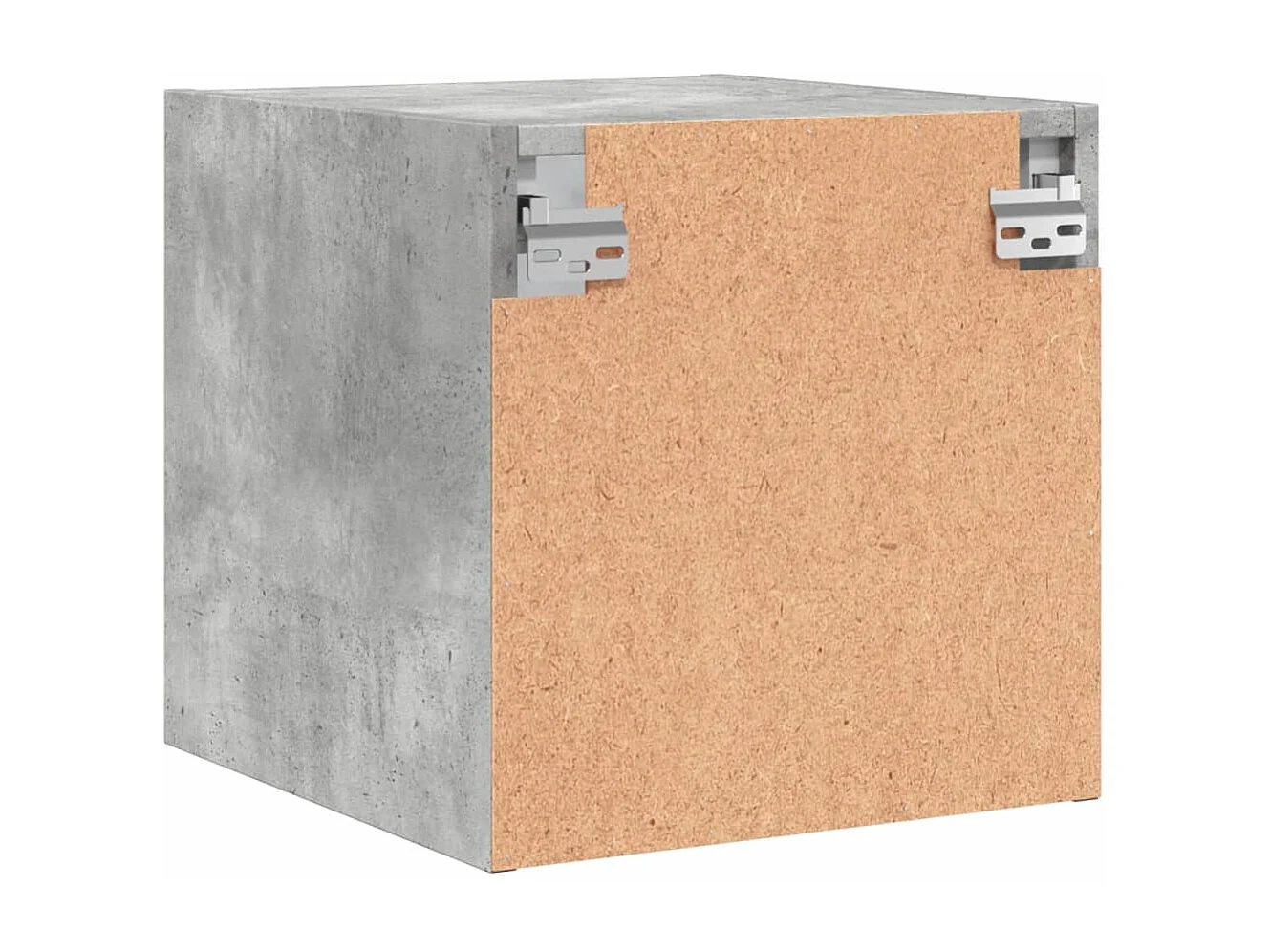 Tables de chevet et portes vitrées 2 pcs gris béton 35x37x35