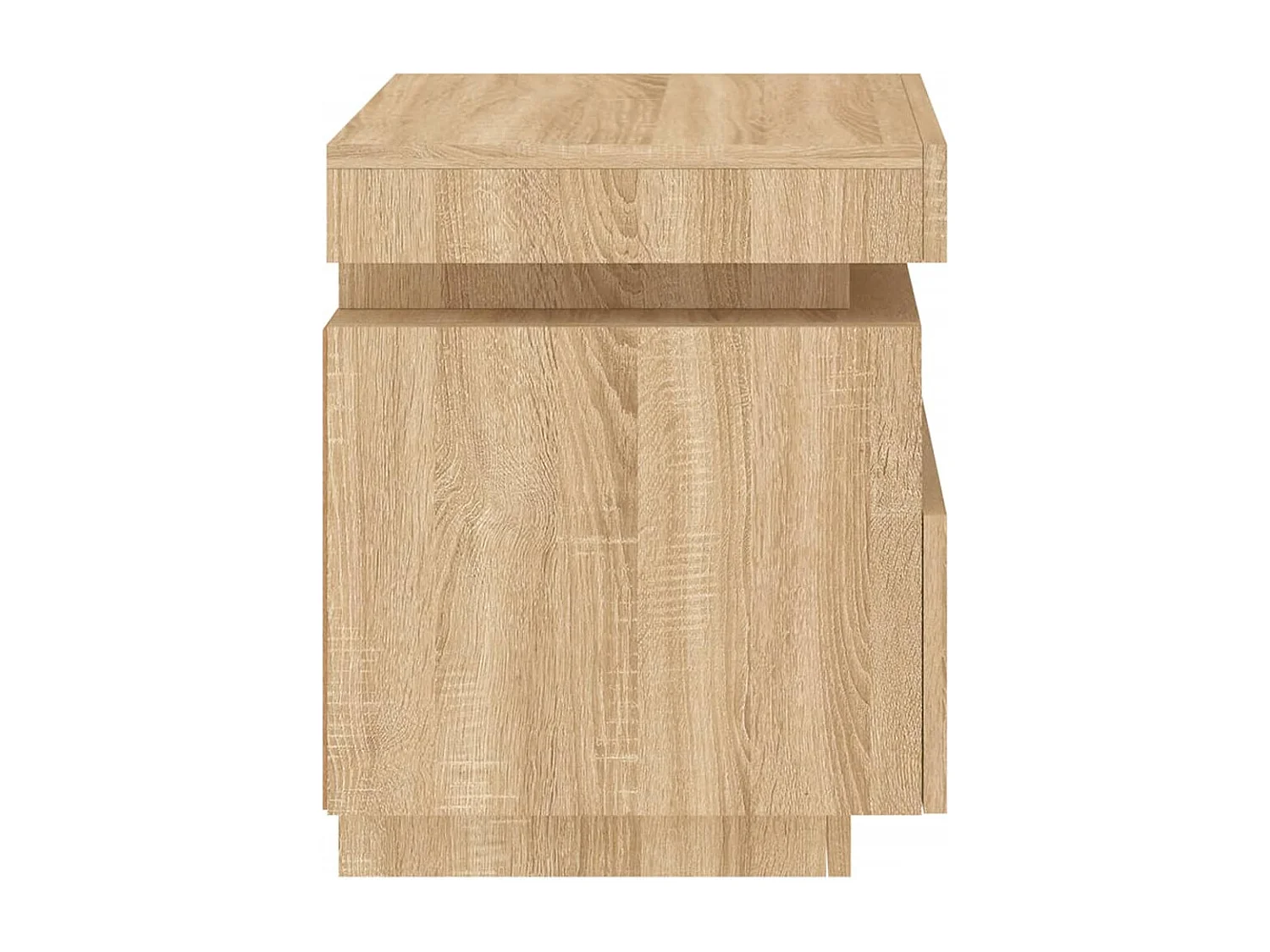 Armoires de chevet avec lumières LED 2 pcs chêne sonoma