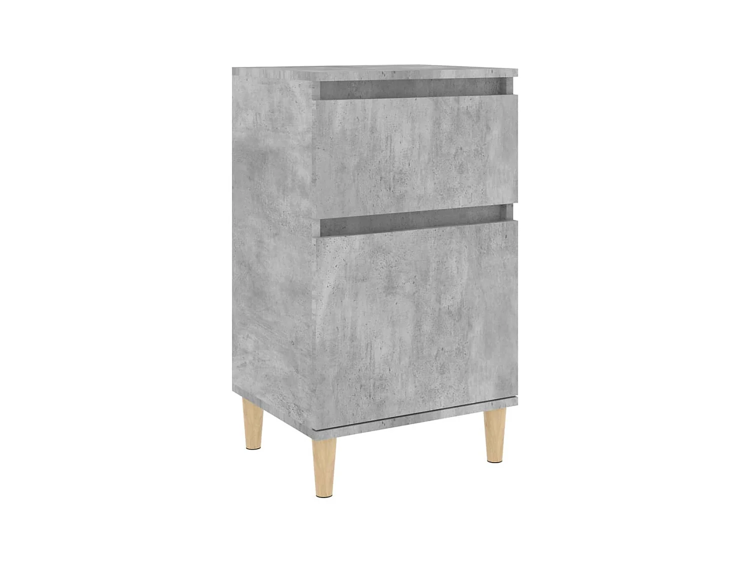 Table de chevet gris béton 40x35x70