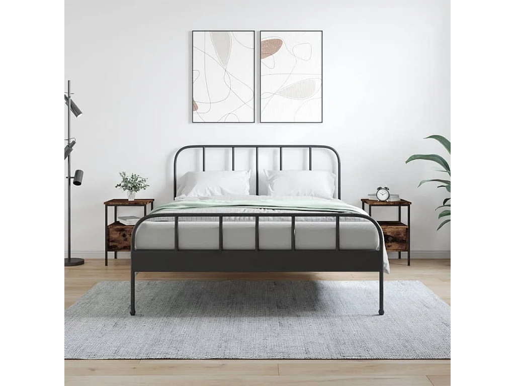 Tables de chevet 2 pcs chêne fumé 34x36x50 bois ingénierie