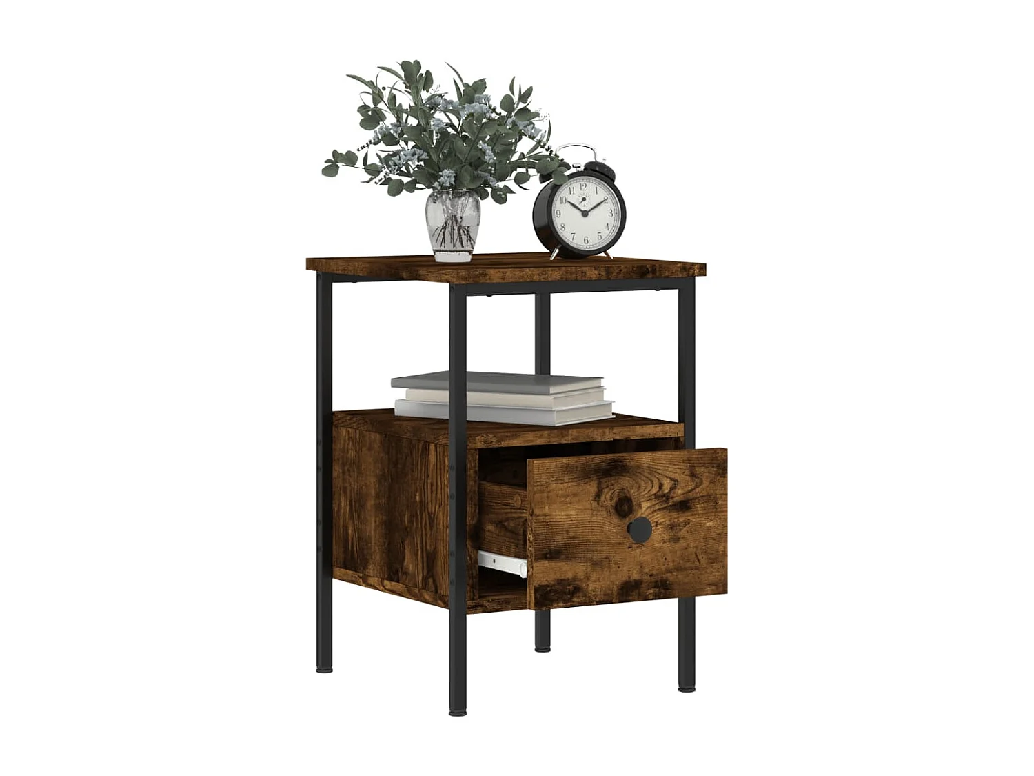 Tables de chevet 2 pcs chêne fumé 34x36x50 bois ingénierie