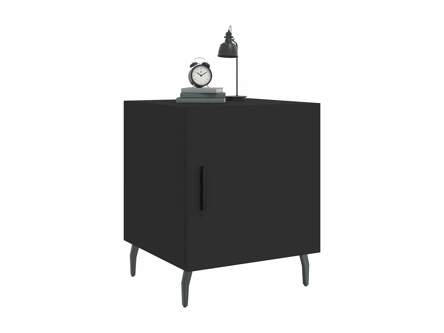 Table de chevet noir 40x40x50 bois d’ingénierie