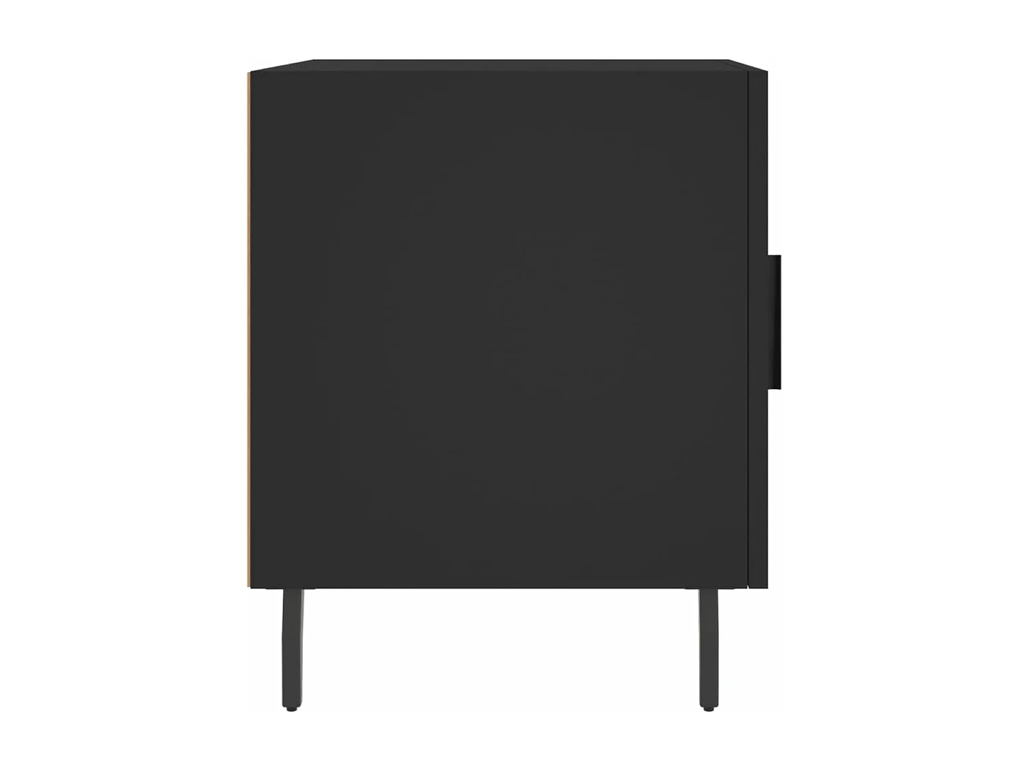 Table de chevet noir 40x40x50 bois d’ingénierie