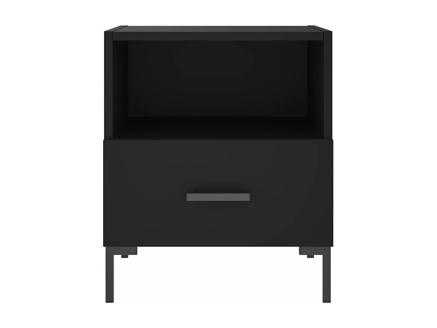 Tables de chevet 2 pcs noir 40x35x47,5 bois d’ingénierie