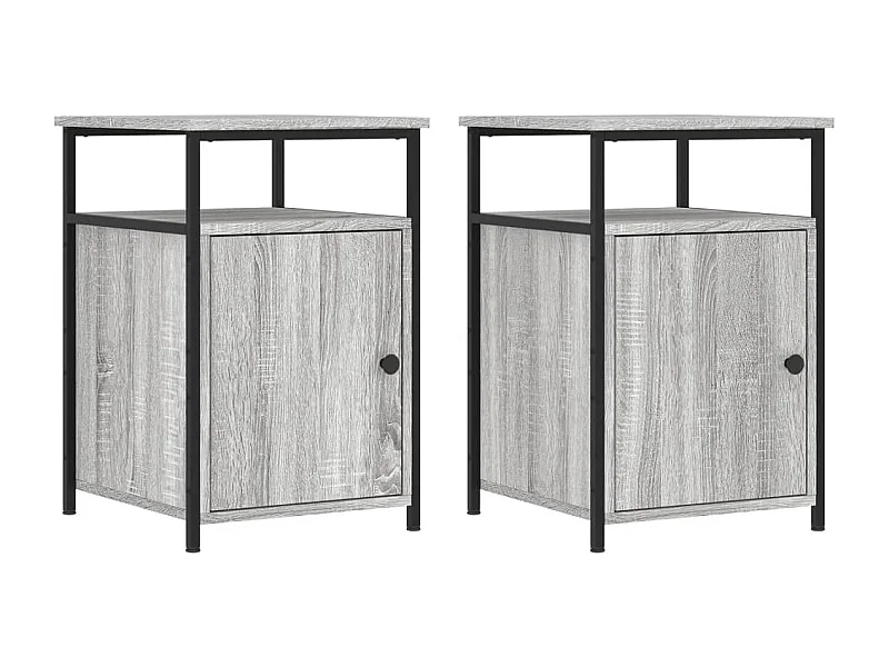 Tables de chevet 2 pcs sonoma gris 40x42x60 bois d'ingénierie