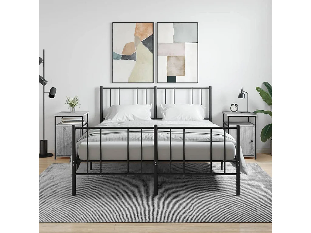 Tables de chevet 2 pcs sonoma gris 40x42x60 bois d'ingénierie