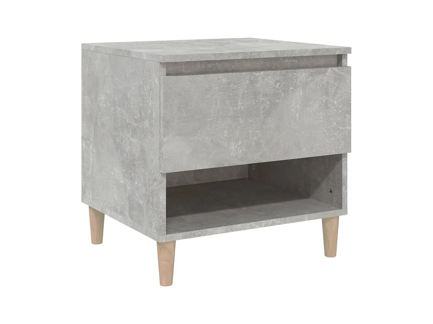 Table de chevet Gris béton 50x46x50 Bois d'ingénierie