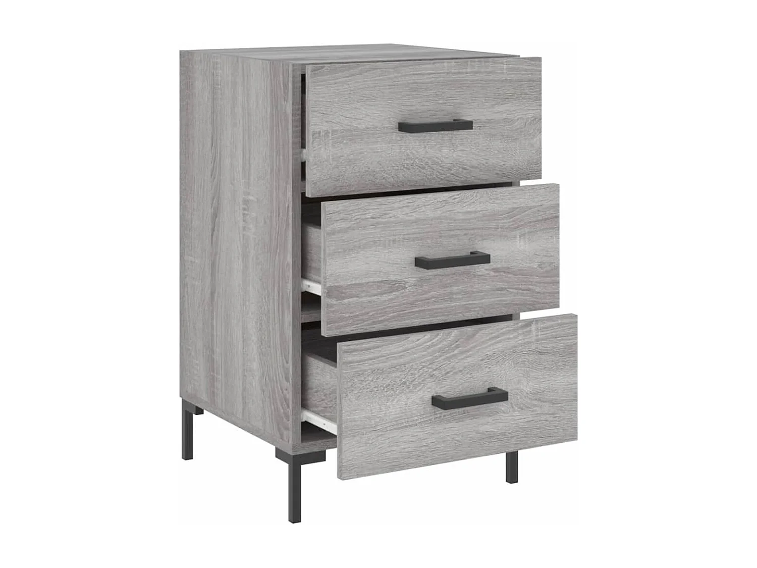 Table de chevet sonoma gris 40x40x66 bois d'ingénierie