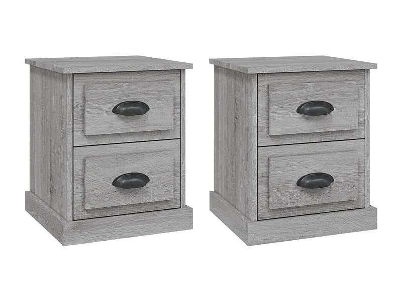 Tables de chevet 2 pcs sonoma gris 39x39x47,5 bois ingénierie
