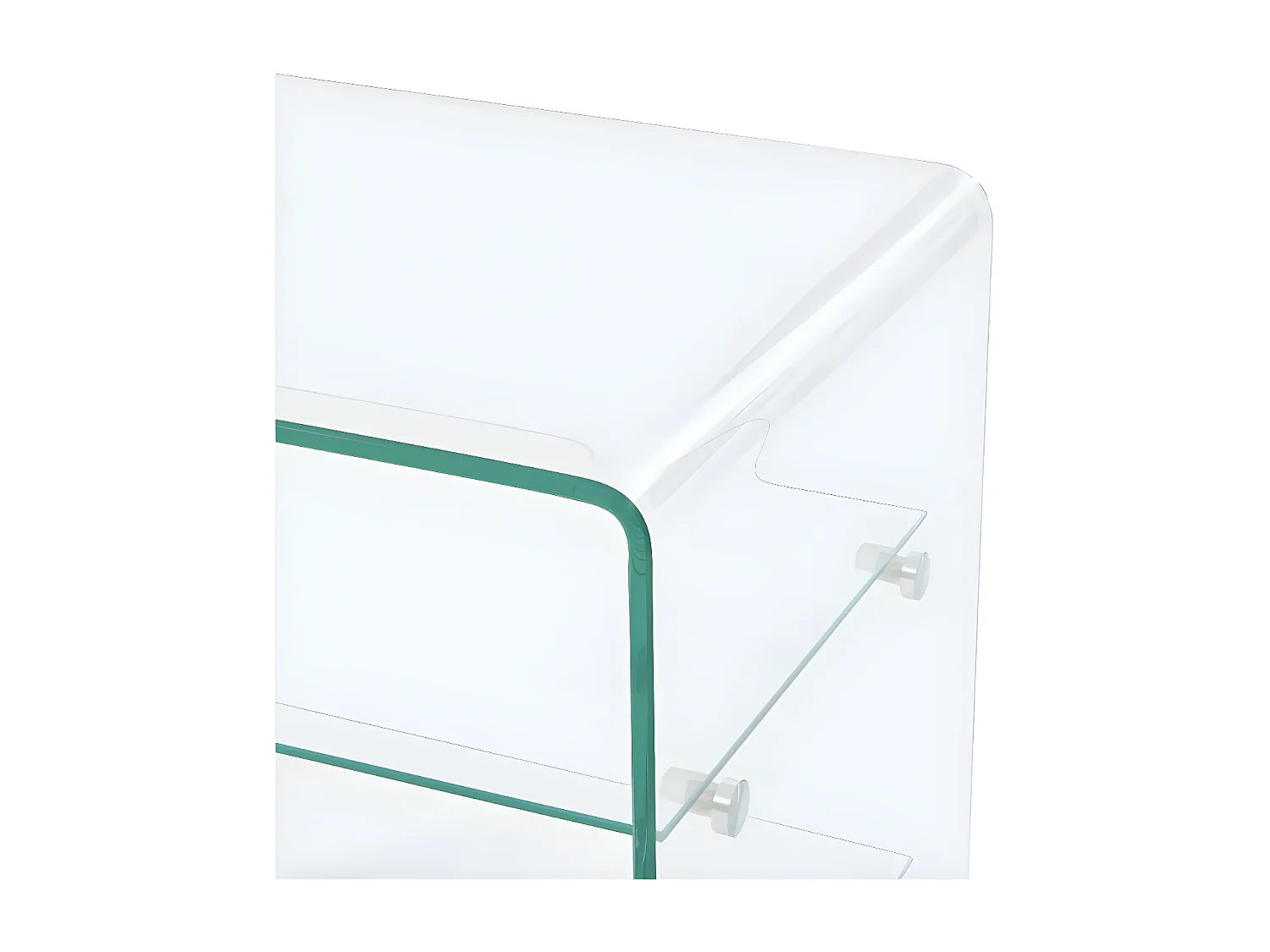 Rangement 3 plateaux verre trempé transparent Niu