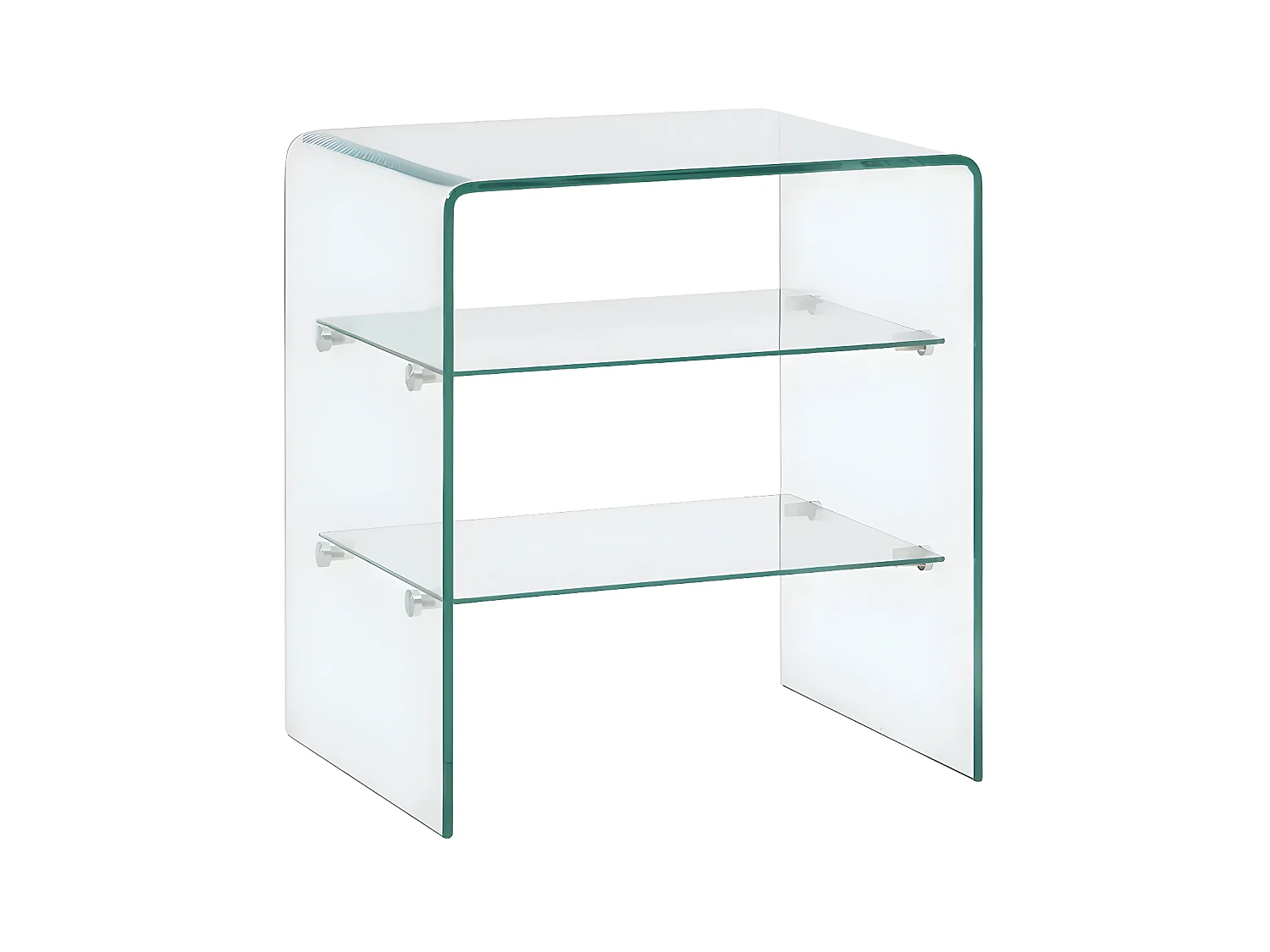 Rangement 3 plateaux verre trempé transparent Niu