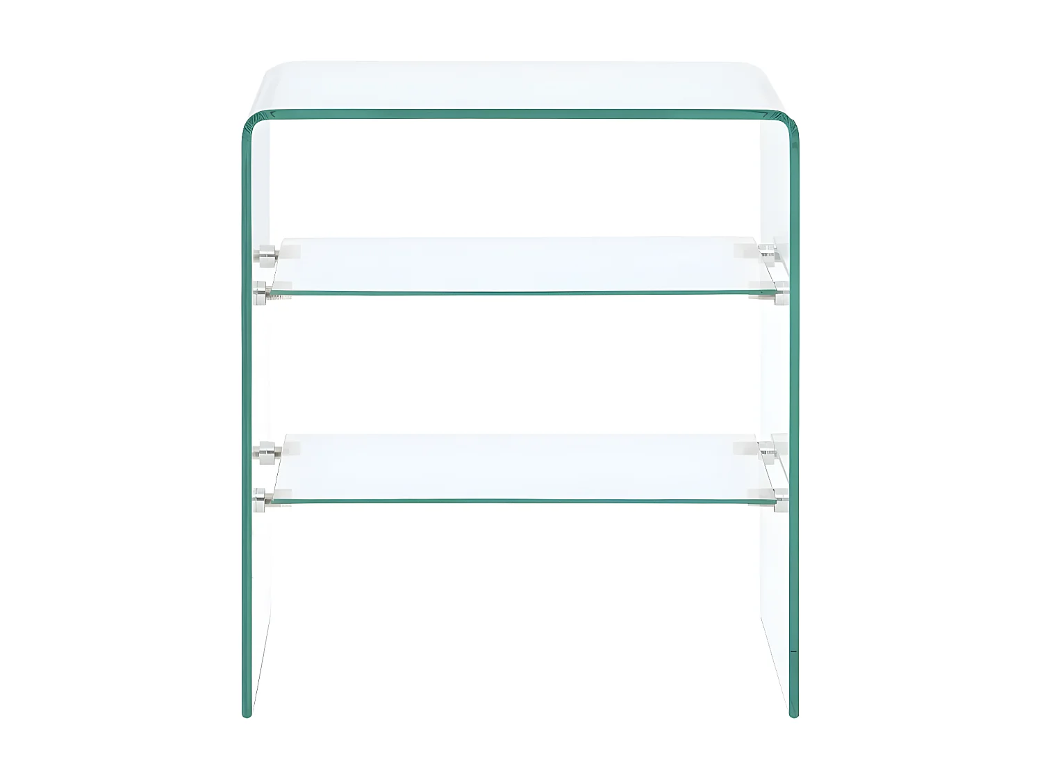 Rangement 3 plateaux verre trempé transparent Niu