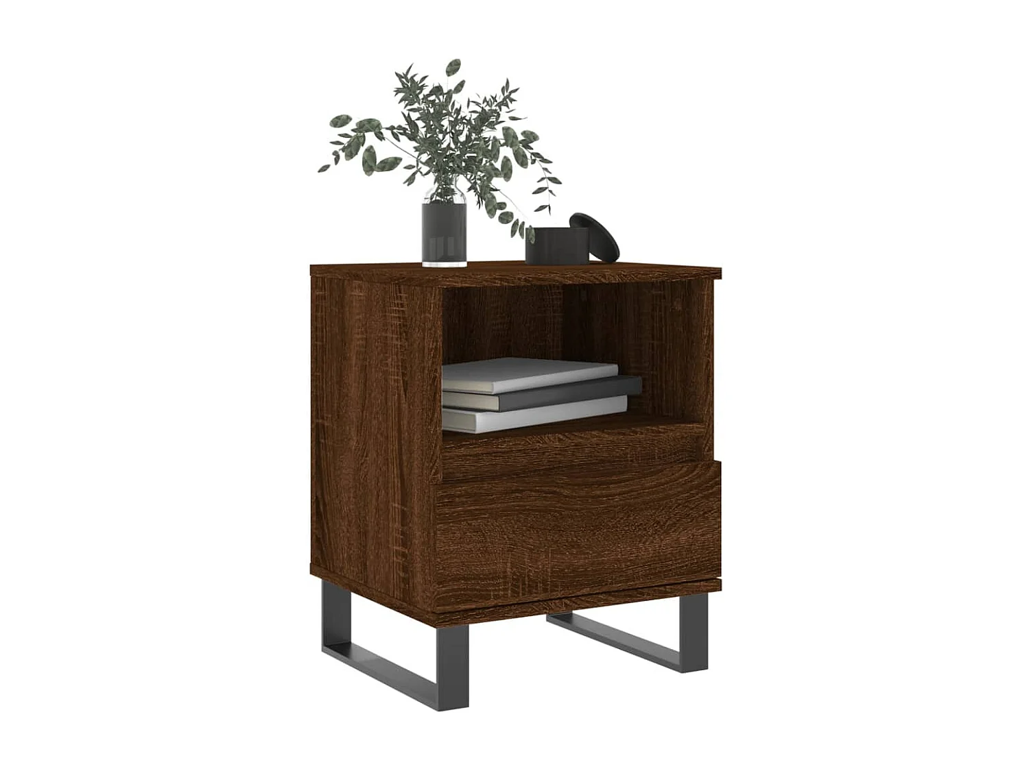 Tables de chevet 2 pcs chêne marron 40x35x50 bois ingénierie