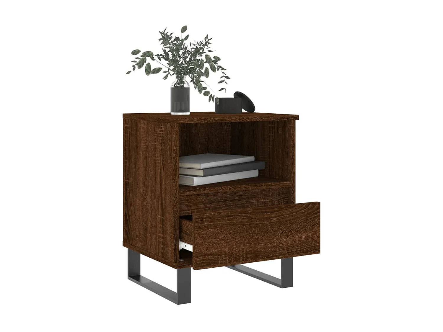 Tables de chevet 2 pcs chêne marron 40x35x50 bois ingénierie