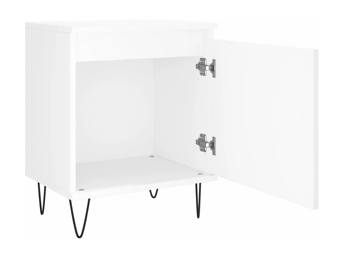 Tables de chevet 2 pcs blanc 40x30x50 bois d'ingénierie