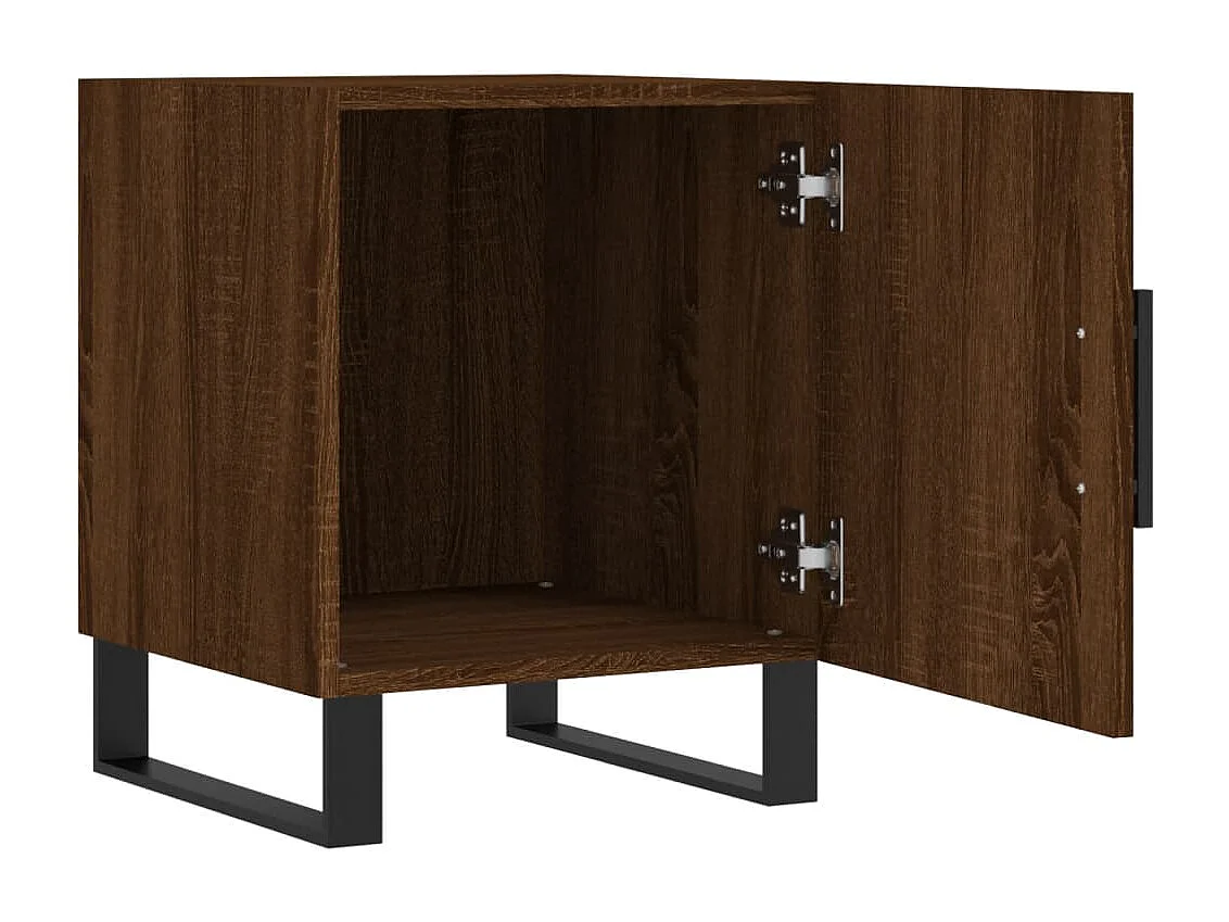 Tables de chevet 2pcs chêne marron 40x40x50 bois d'ingénierie