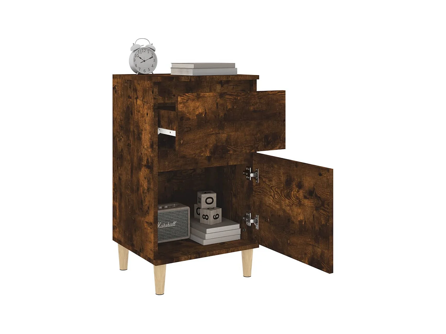 Tables de chevet 2 pcs chêne fumé 40x35x70