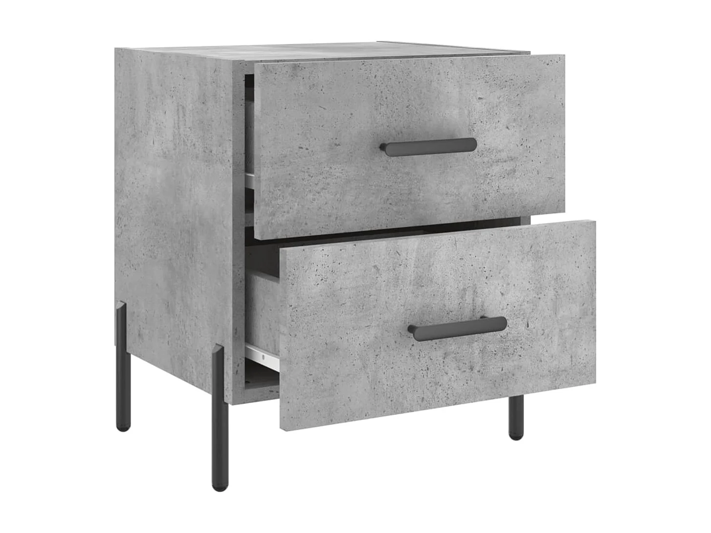 Table de chevet gris béton 40x35x47,5 bois d’ingénierie