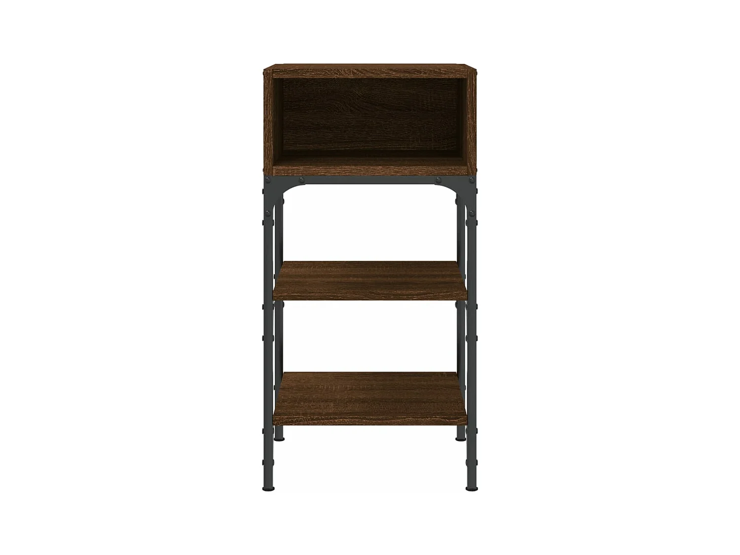 vidaXL Mesita noche 2 uds madera ingeniería marrón roble 35x34,5x70 cm