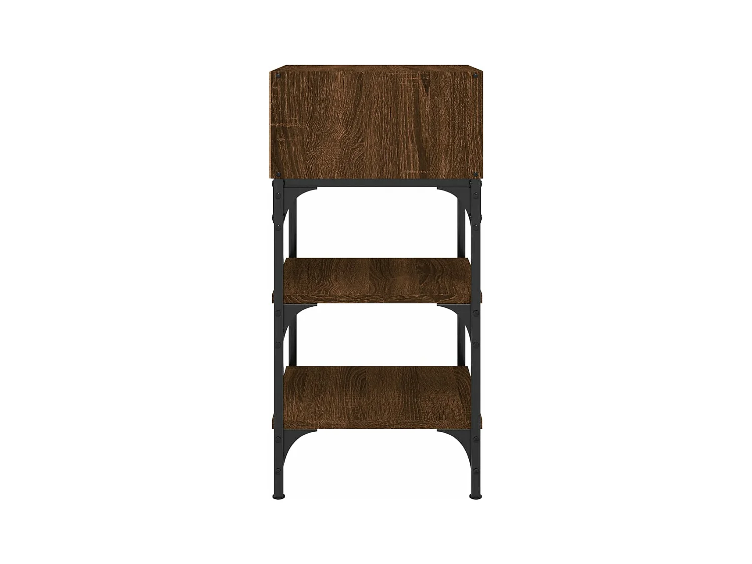 vidaXL Mesita noche 2 uds madera ingeniería marrón roble 35x34,5x70 cm
