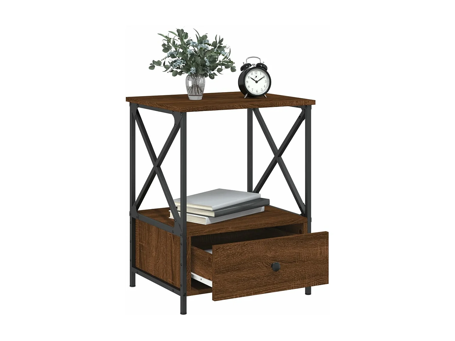 Tables de chevet 2 pcs chêne marron 50x41x65 bois ingénierie