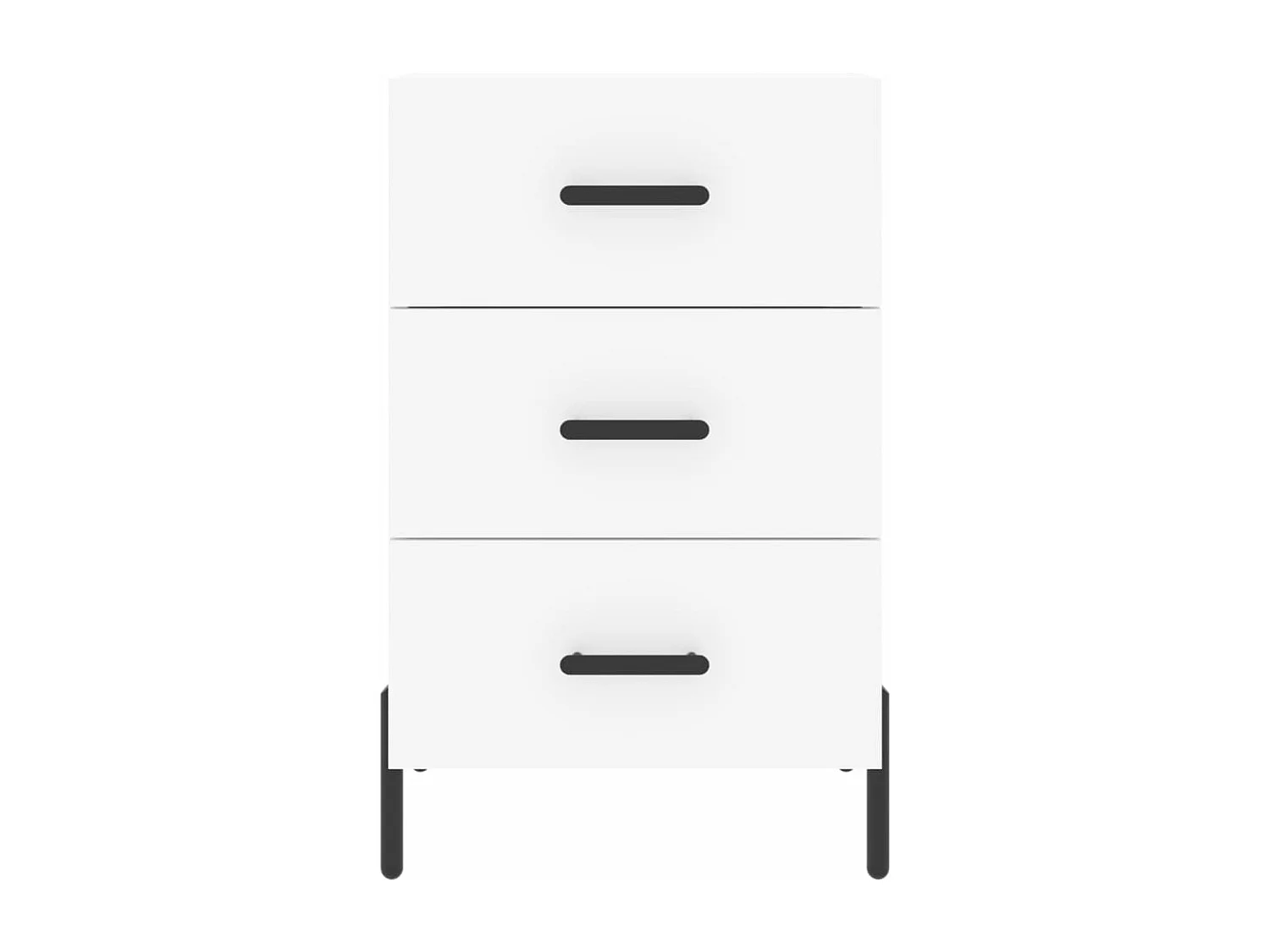 Table de chevet blanc 40x40x66 bois d'ingénierie