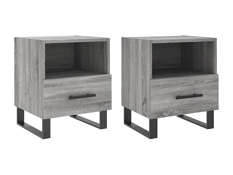 Tables de chevet 2 pcs sonoma gris 40x35x47,5