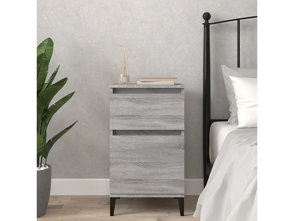 Table de chevet sonoma gris 40x35x70