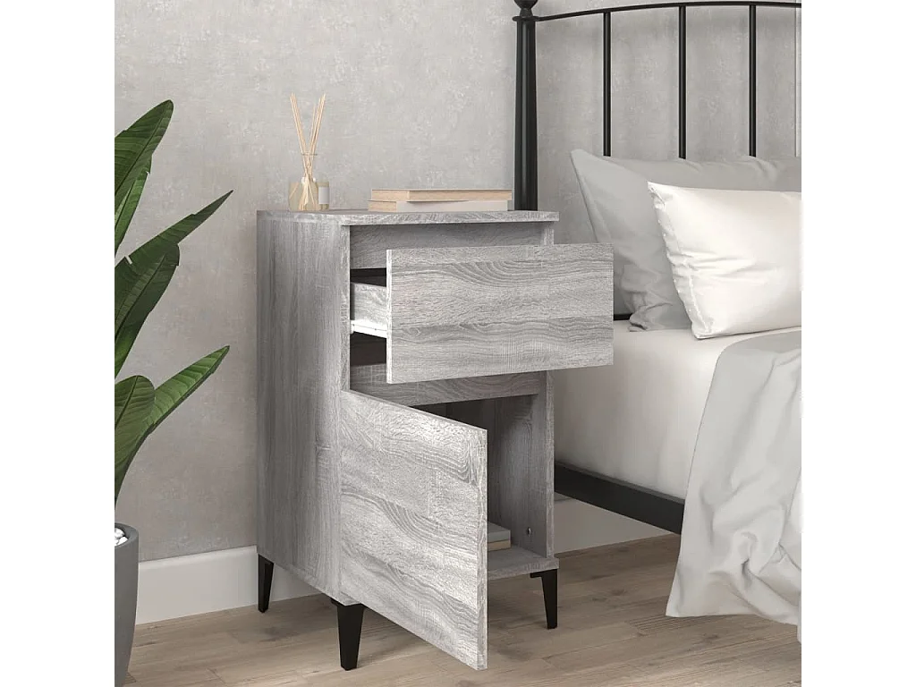 Table de chevet sonoma gris 40x35x70