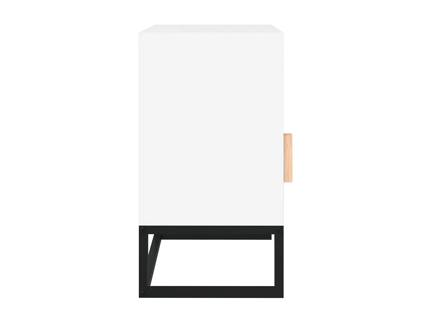 Tables de chevet 2pcs blanc 40x30x55,5 bois ingénierie et fer