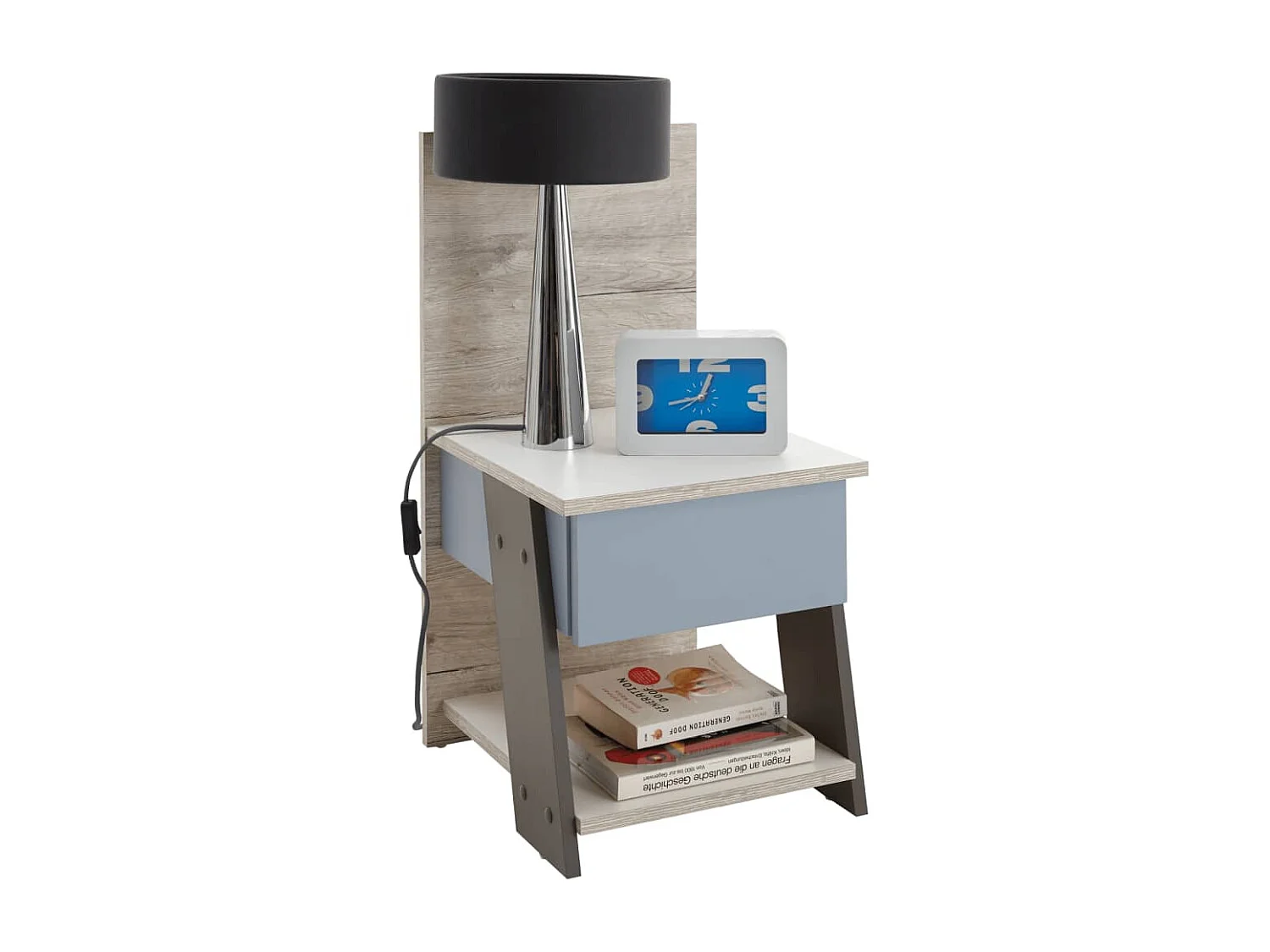 FMD Table de chevet avec 1 tiroir 34,2x39x69 chêne sable