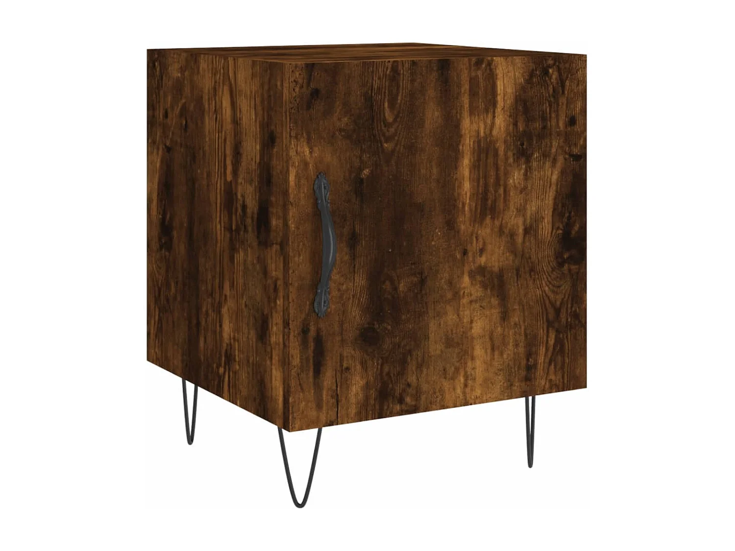 Tables de chevet 2 pcs chêne fumé 40x40x50 bois d'ingénierie