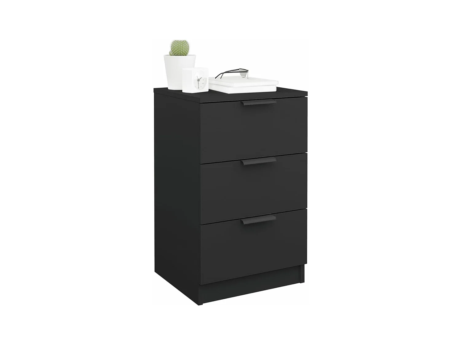Nachtkastjes 2 st 40x36x65 cm zwart