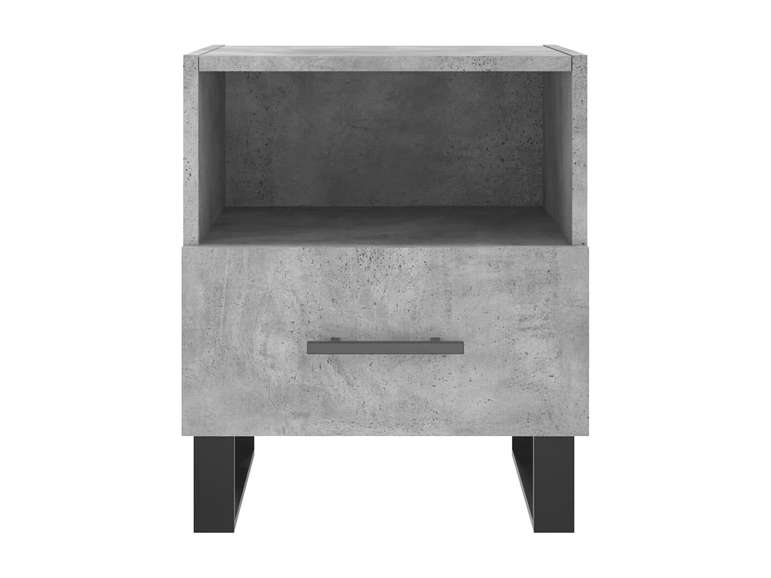 Table de chevet gris béton 40x35x47,5 bois d’ingénierie
