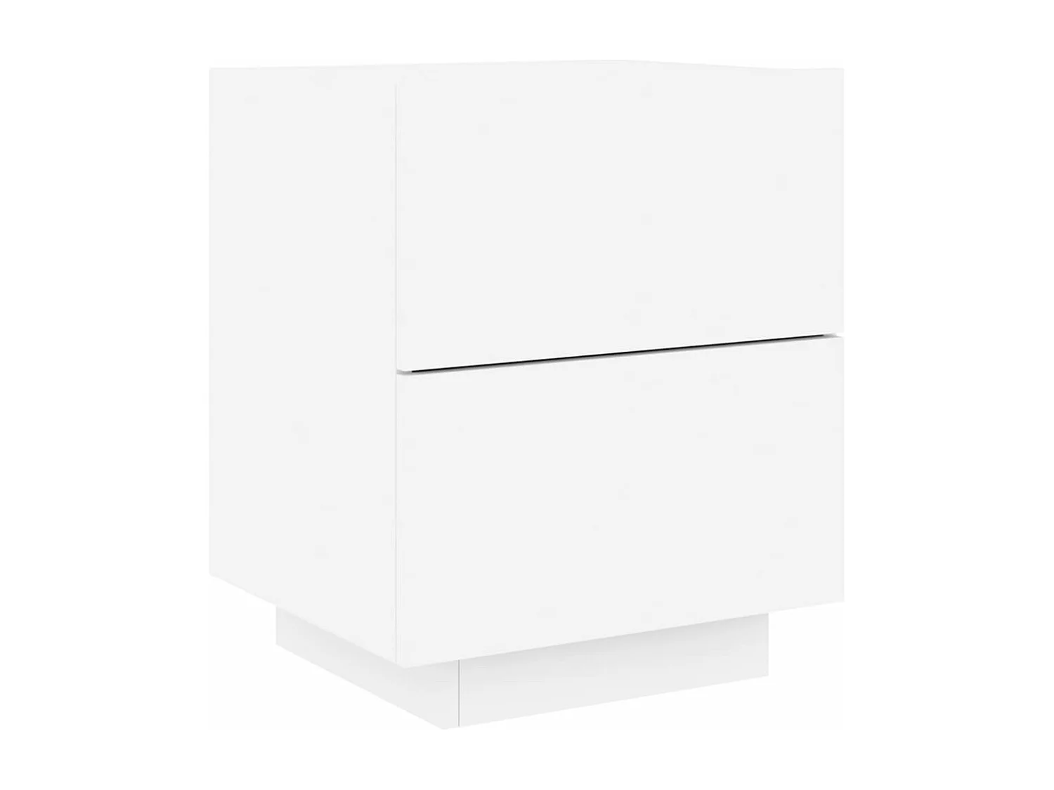 Armoire de chevet avec lumières LED blanc bois d'ingénierie