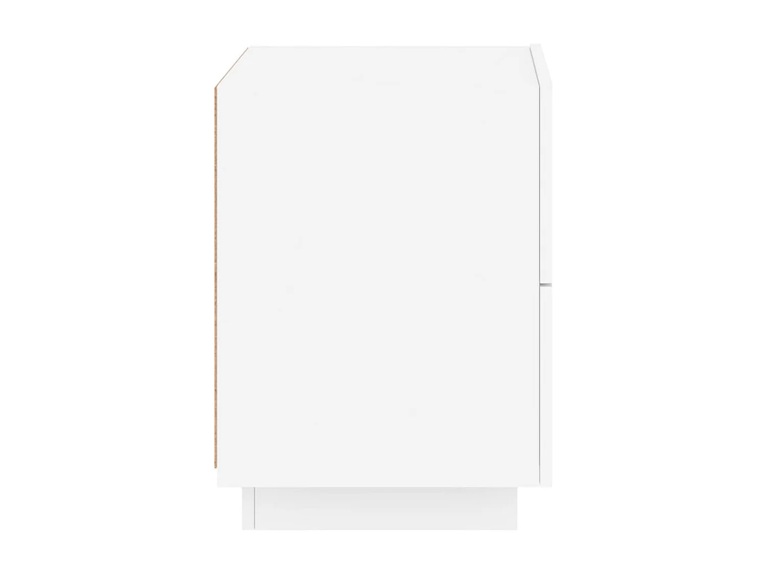 Armoire de chevet avec lumières LED blanc bois d'ingénierie