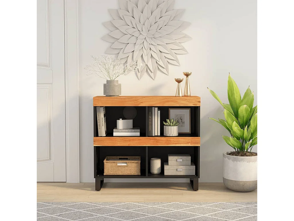 Armoire latérale 85x33x75 bois massif d'acacia