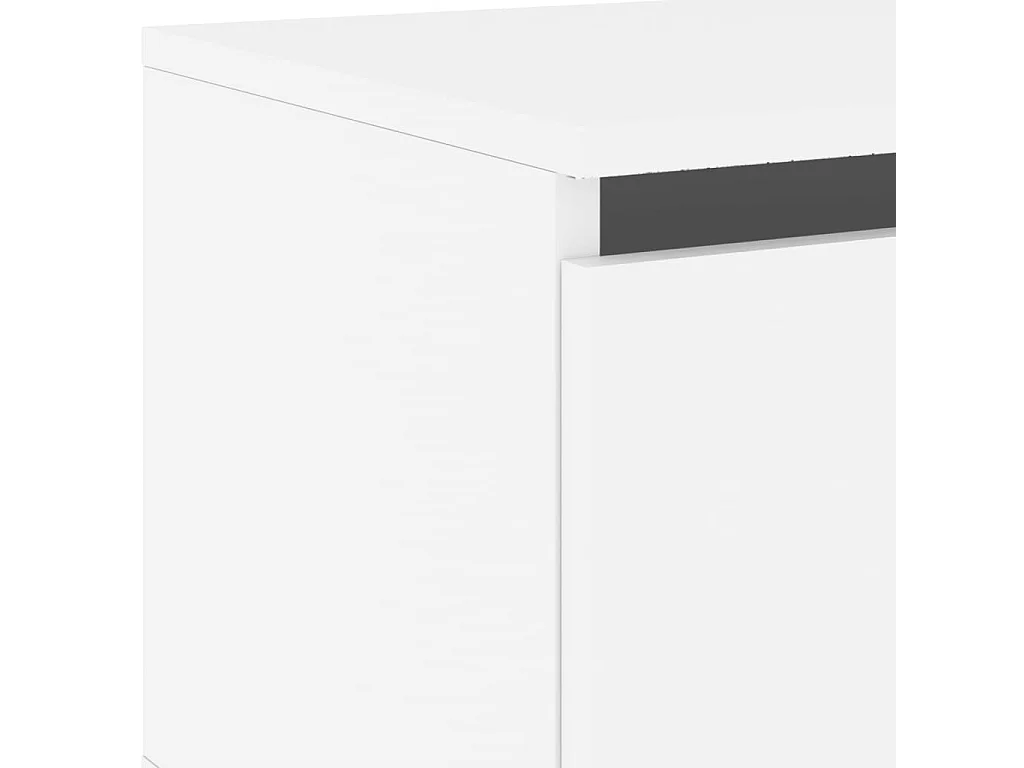 Table de chevet murale avec lumières LED blanc